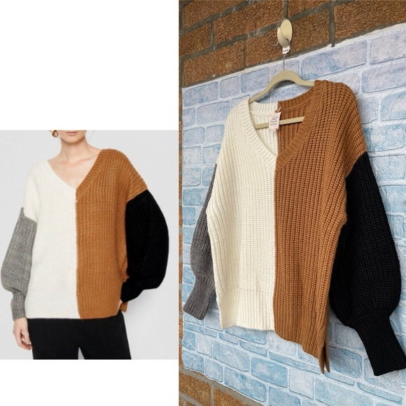 Cinq a Sept Antonella Colorblock Sweater XS - Picture 1 of 9